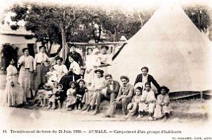 Aumale - Tremblement de terre - Campement habitants1910